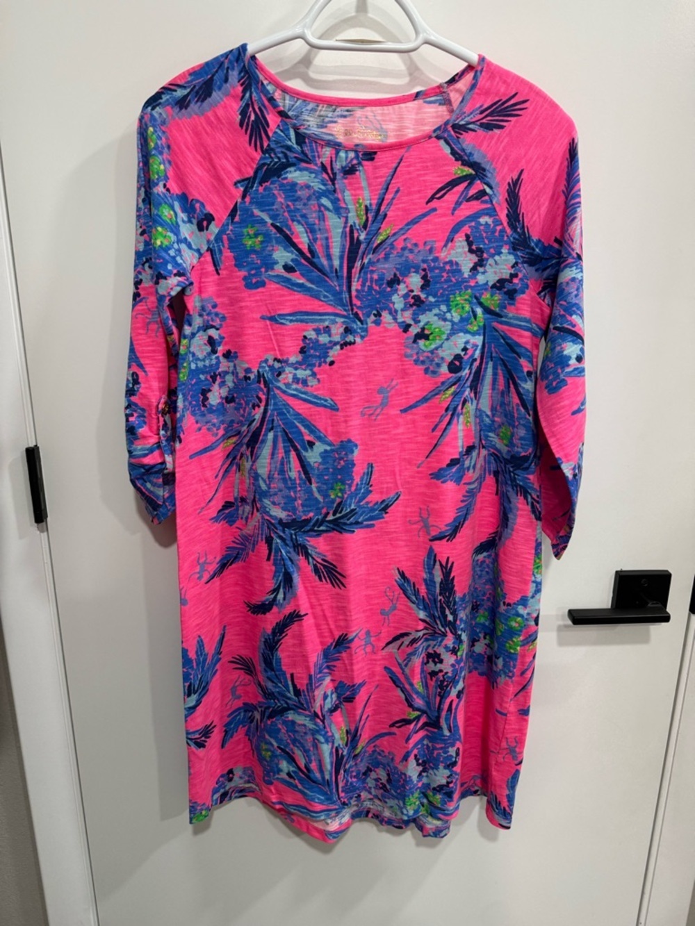 Lilly Pulitzer Surfcrest Swing Dress Tiki Pink Monkey Out On A Limb Medium